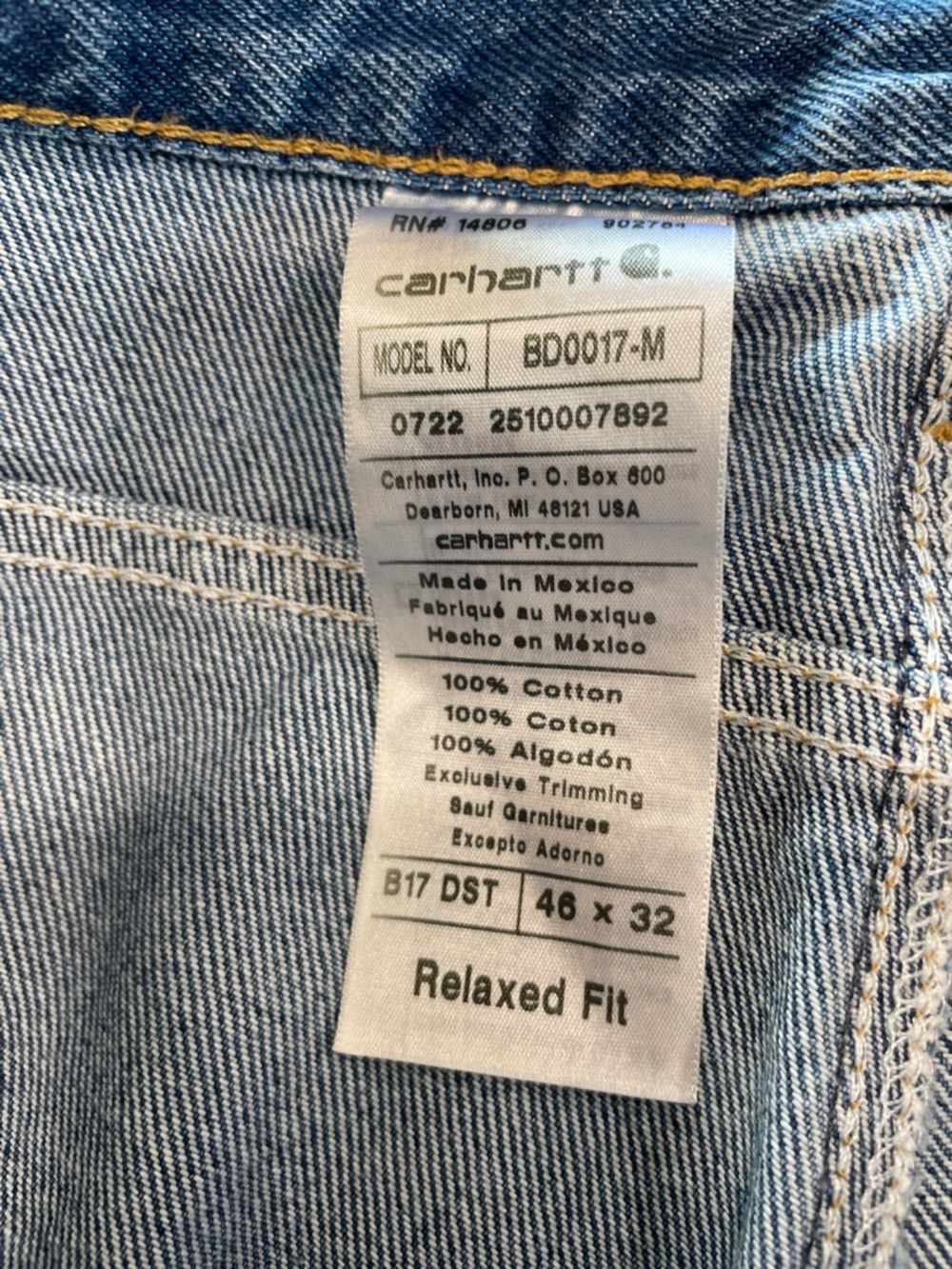 Carharrt Jeans Mens 46x32 — 2 pairs - Picture 6 of 15
